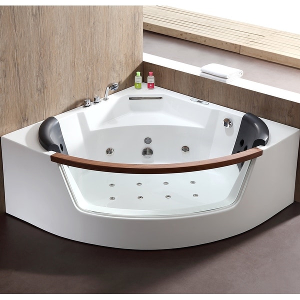 Jacuzzi Corner Whirlpool Tubs 4.48 ft. Corner DropIn Whirlpool Tub